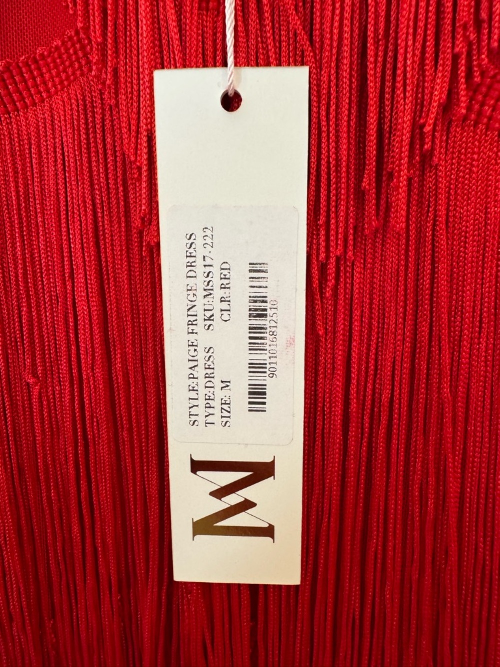 Meshki Red Fringe Spaghetti-Strap Mini Dress - Picture 3 of 6